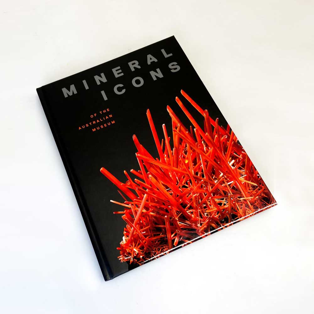 Mineral icons of the Australian Museum  catalogue photographed against white background