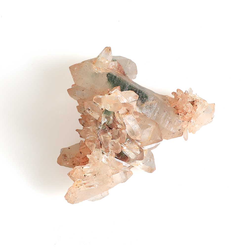 Quartz With Chlorite And Hematite, from Mt. Ganesh, Dhading District Nepal India. photographed on white background. australian museum shop online