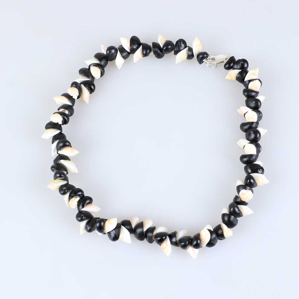 Black Crow and Penguin Shell necklace by Jeanette James, Australian Museum shop online