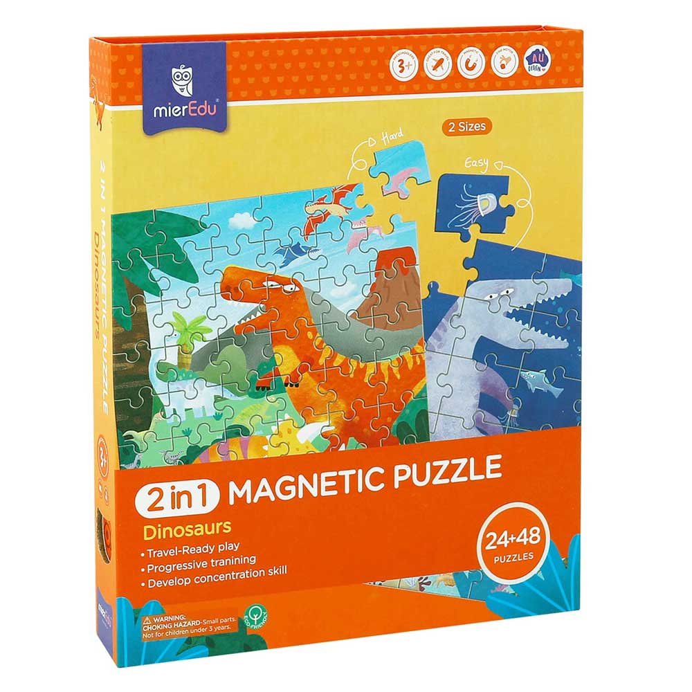 Magnetic dinosaur jigsaw puzzle. Travel ready box kit. Australian Museum Shop Online