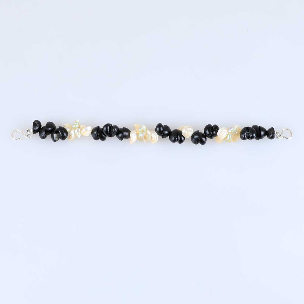 Black Crow, Kelp & Maireener Shell - Bracelet by Jeanette James, Australian Museum Shop online