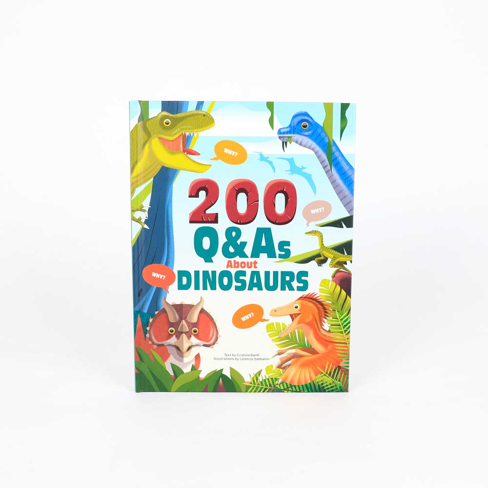 200 Q&As About Dinosaurs book on white background