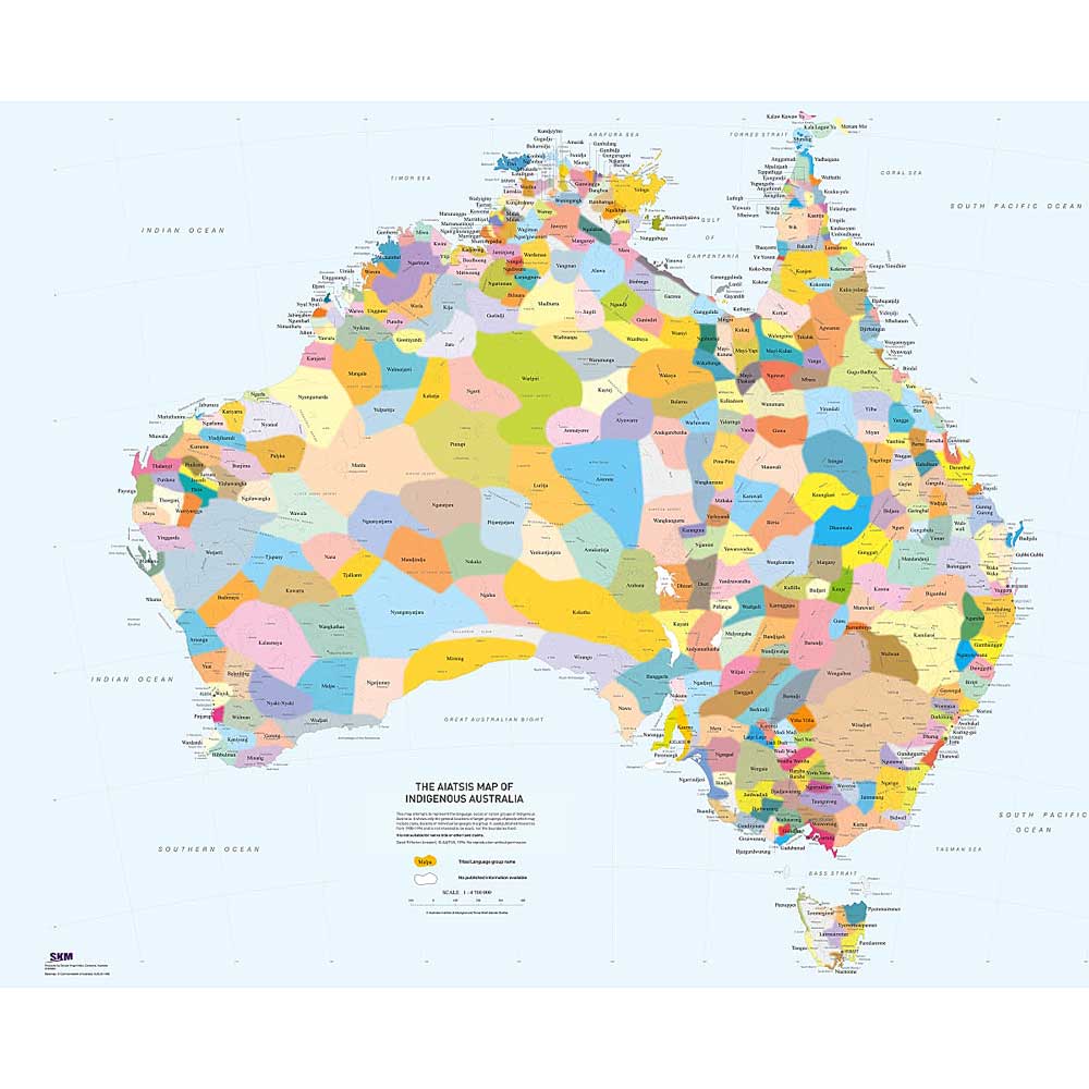 Map of indigenous Australia