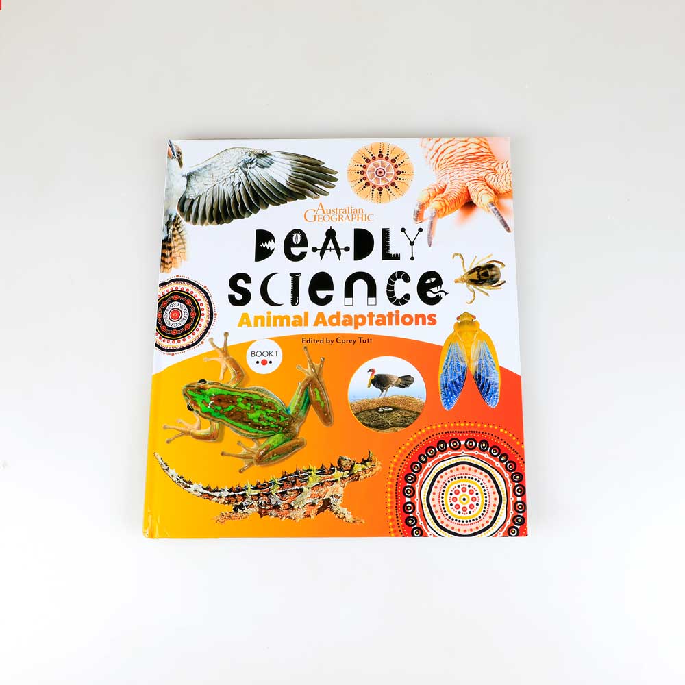 Deadly Science Animal Adaptations Primary aged science text photographed on white. Australian Museum shop online