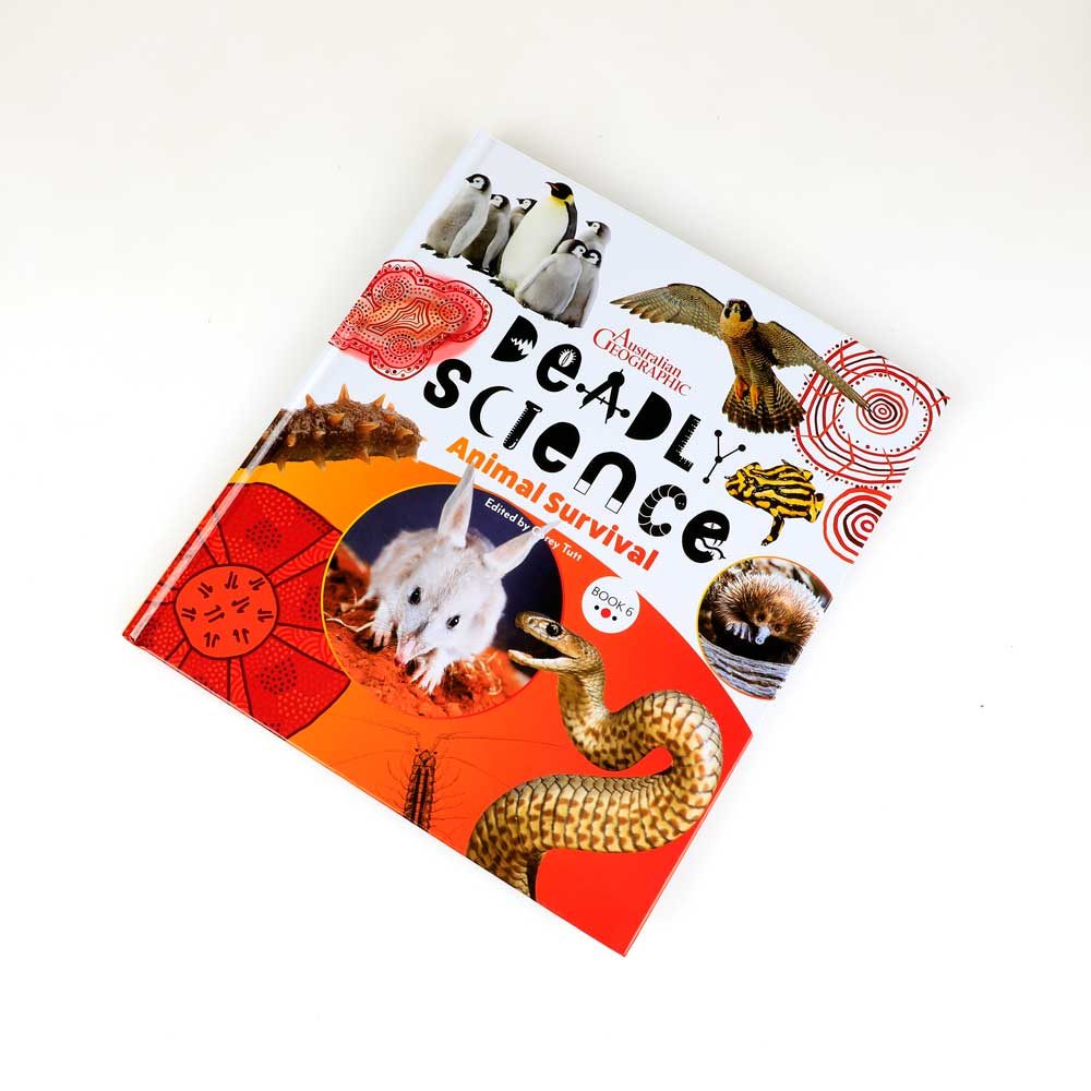 Deadly Science Animal Survival. Primary aged science text photographed on white. Australian Museum shop online