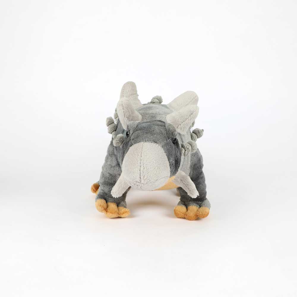 Ankylosaurus plush toy on white background