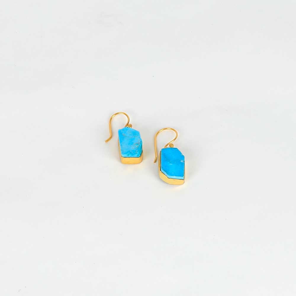 Arizona turquoise earrings on white background