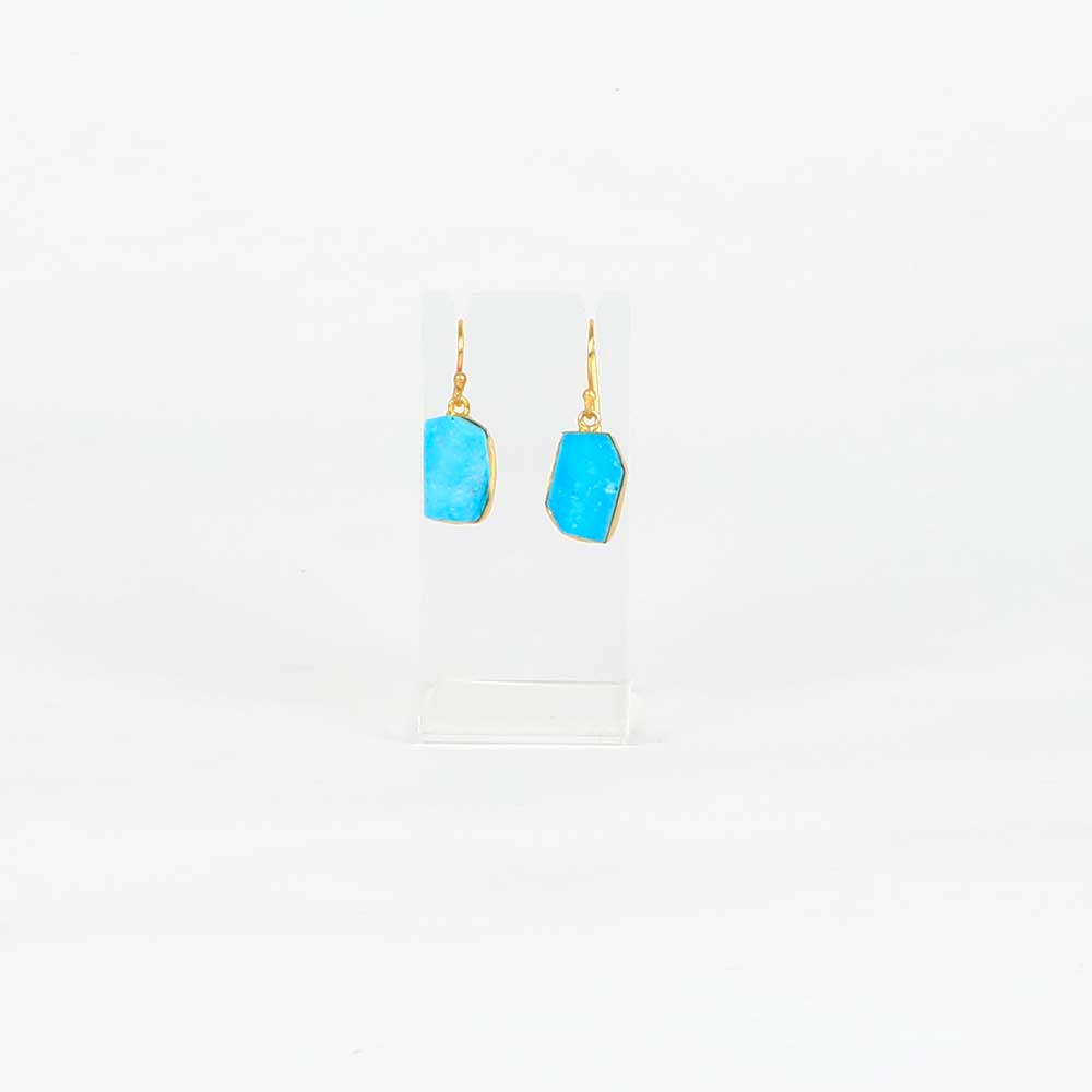 Arizona turquoise earrings on white background