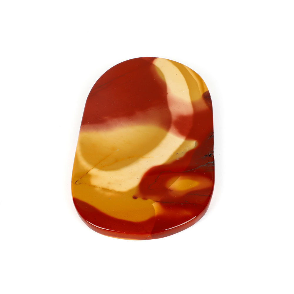 Polished Large Australian Mookaite Slice For Collectors & Lapidary Enthusiasts on white background