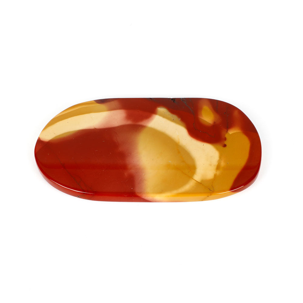 Polished Large Australian Mookaite Slice For Collectors & Lapidary Enthusiasts on white background