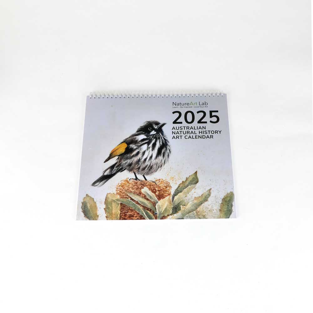 Australian natural history art calendar on white background for Australian Museum Shop online