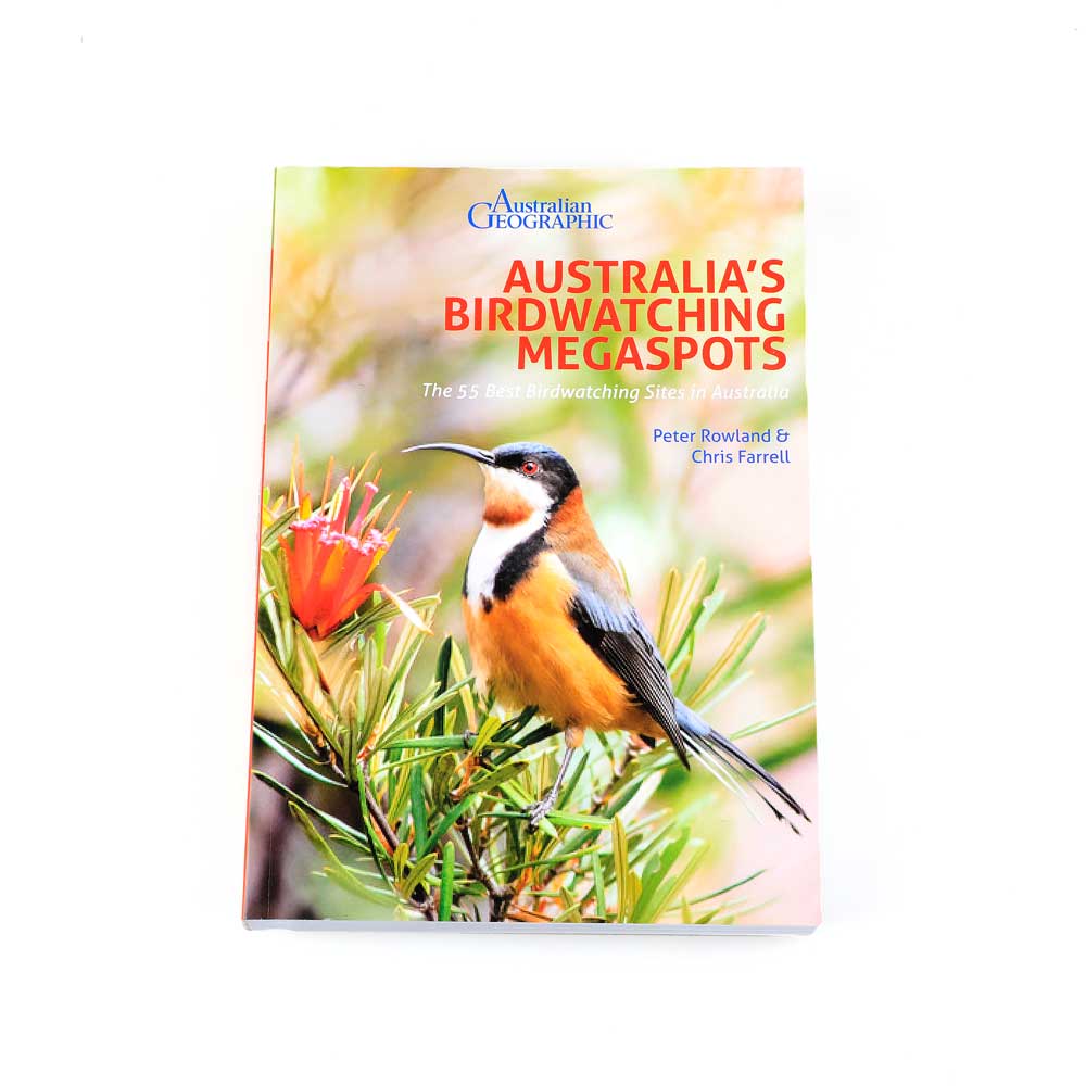 Australias birdwatching megaspots Peter Rowland and Chris Farrell photographed on white background. Australian Museum Shop online