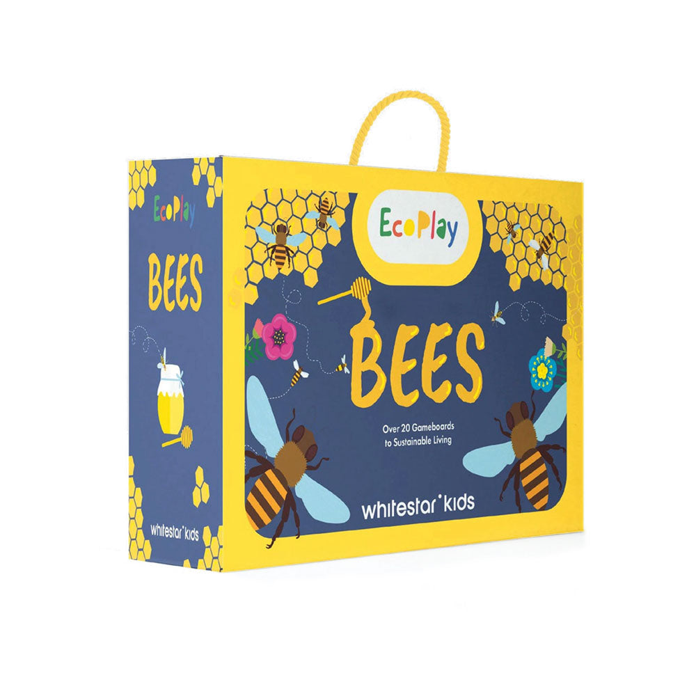 Bees ecoplay board game set box on white background