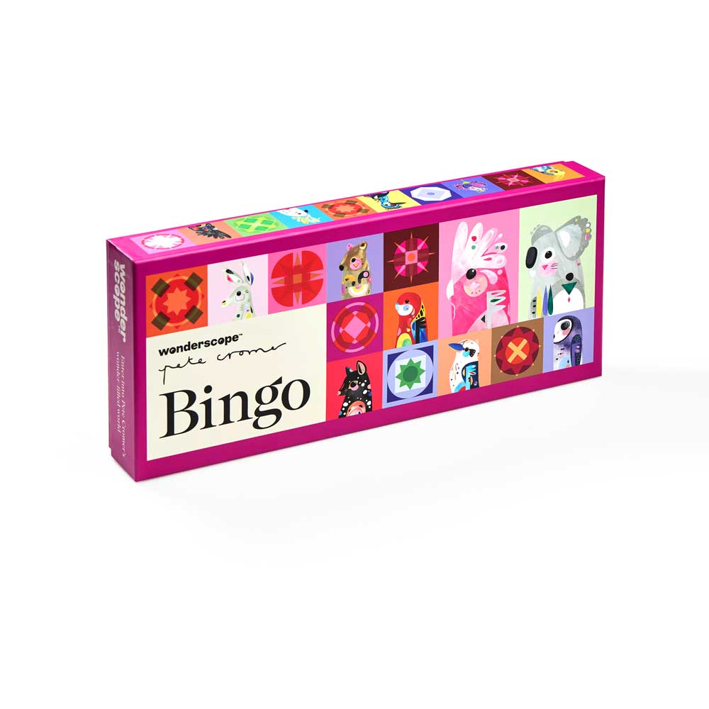 Pete Cromer illustrated bingo game on white background