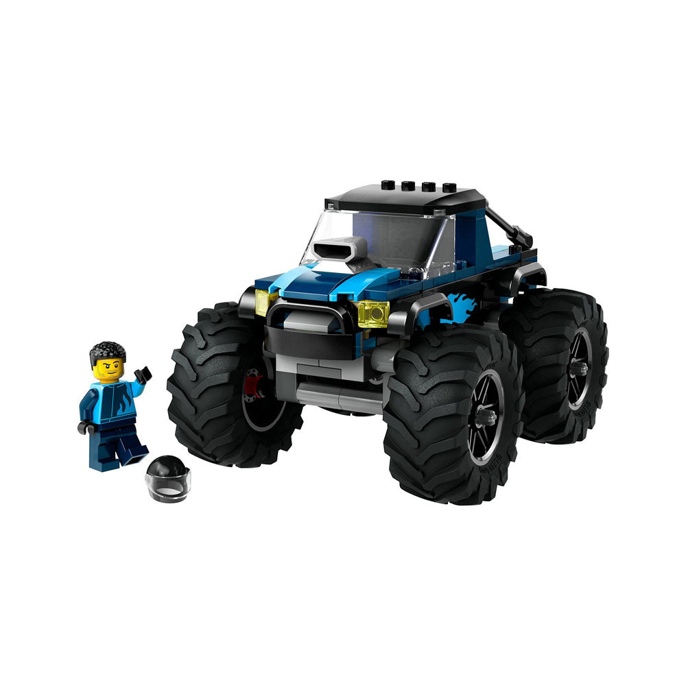 LEGO monster truck set with a figure on a white background