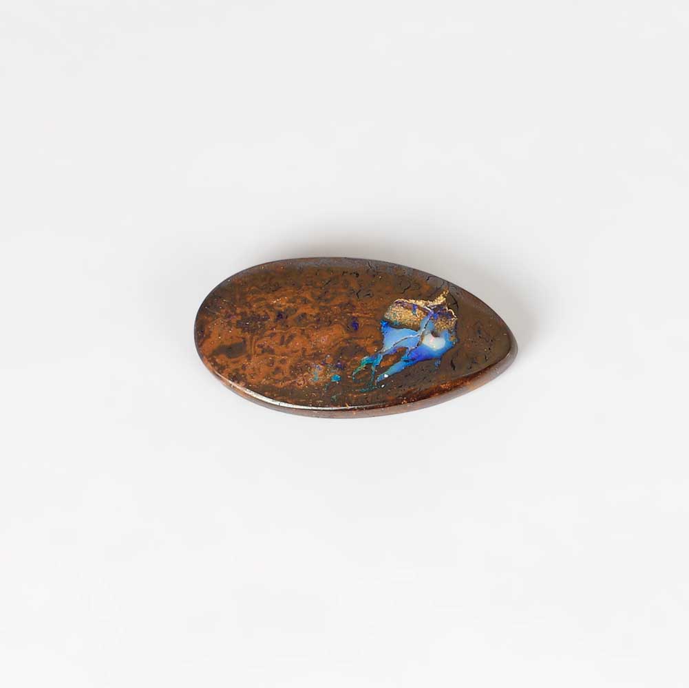 Bouler opal specimen on white background