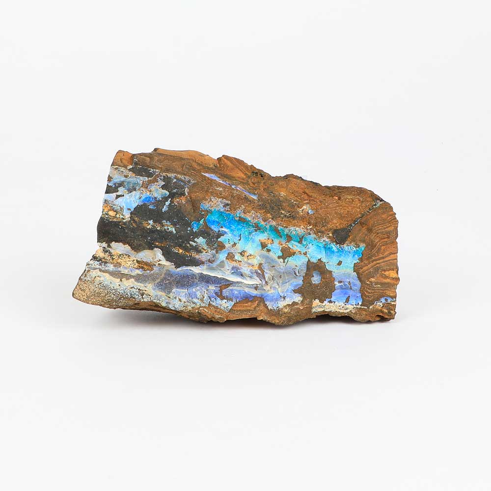 Boulder Opal on white background