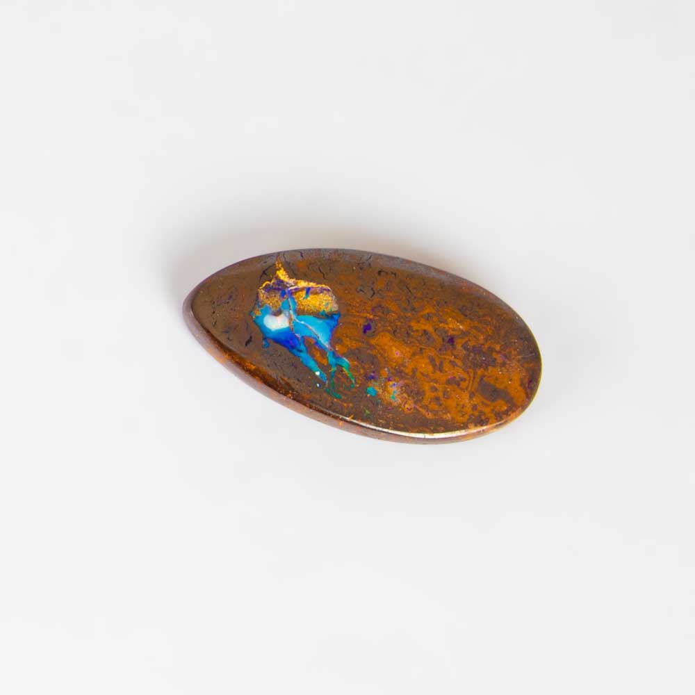 Bouler opal specimen on white background