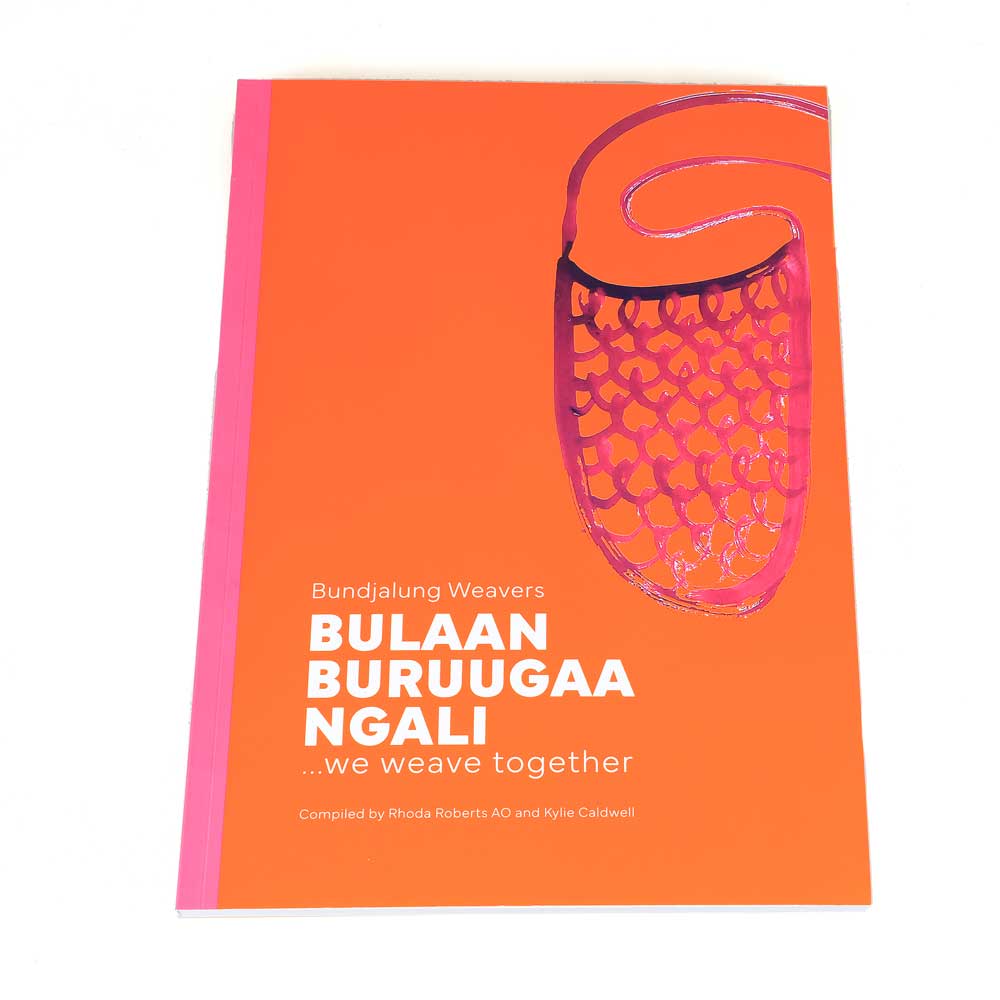 Bulaan Buruuga Ngali bundjalung weavers soft cover on white background for the Australian Museum Shop online