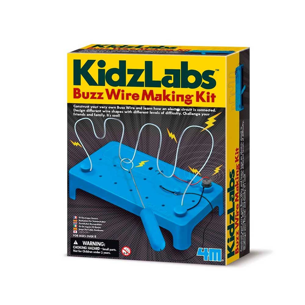 Buzz wire electric circuit building kit photographed on white. Australian Museum Shop