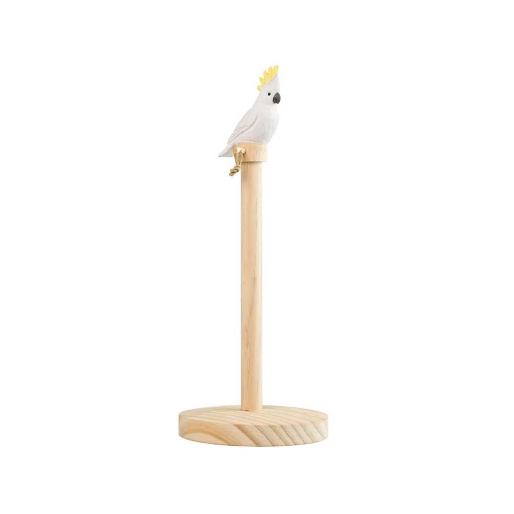 Cockatoo Kitchen Roll Holder on white background