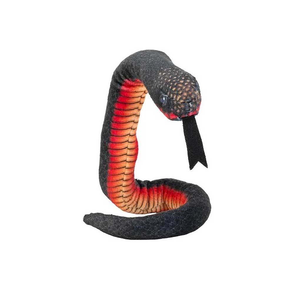 Red Bellied Black posable Coilkins plush snake 