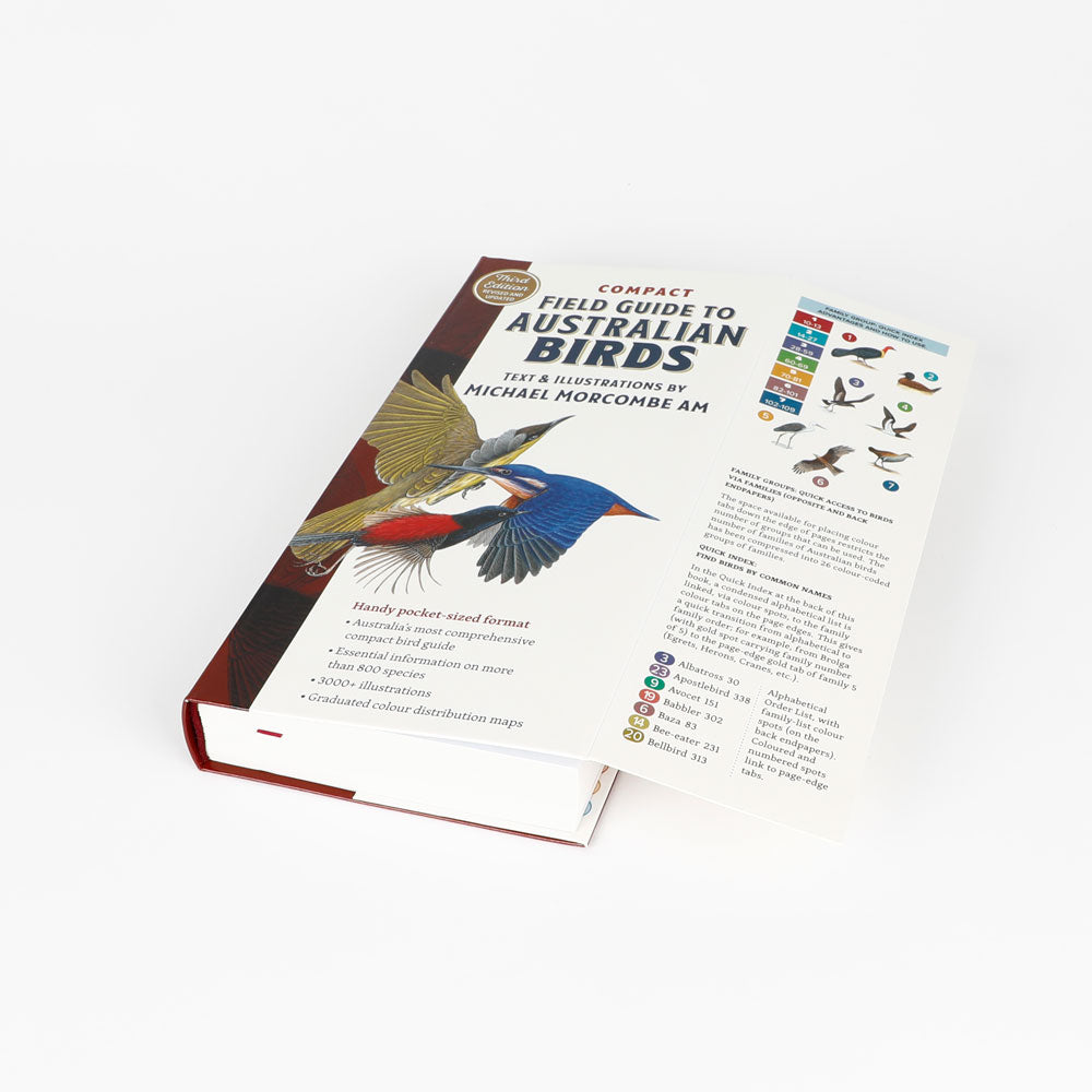 Compact field guide to Australian birds  3rd edition with extended cover on a white background