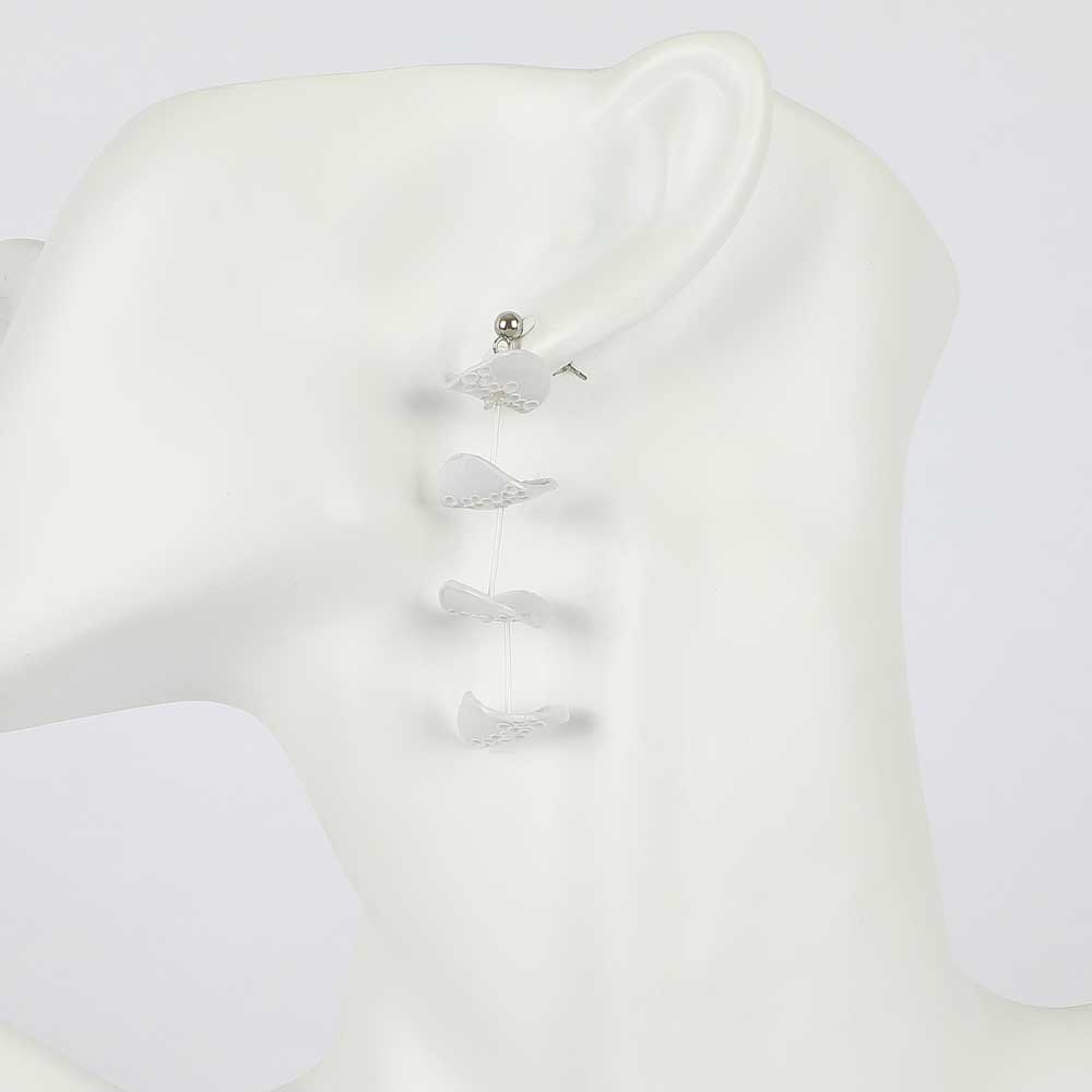 Censequenze lily pad earrings on mannequin