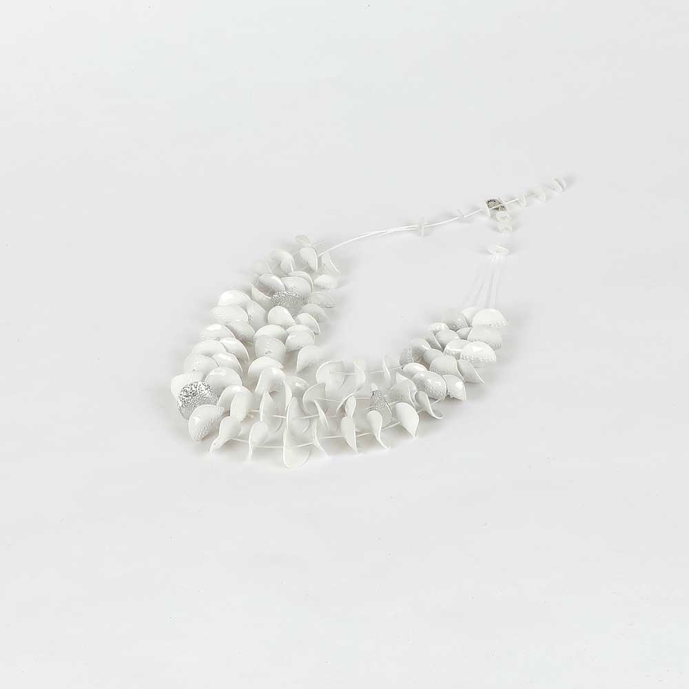 Consequenze Transparent Recycled Necklace on White background