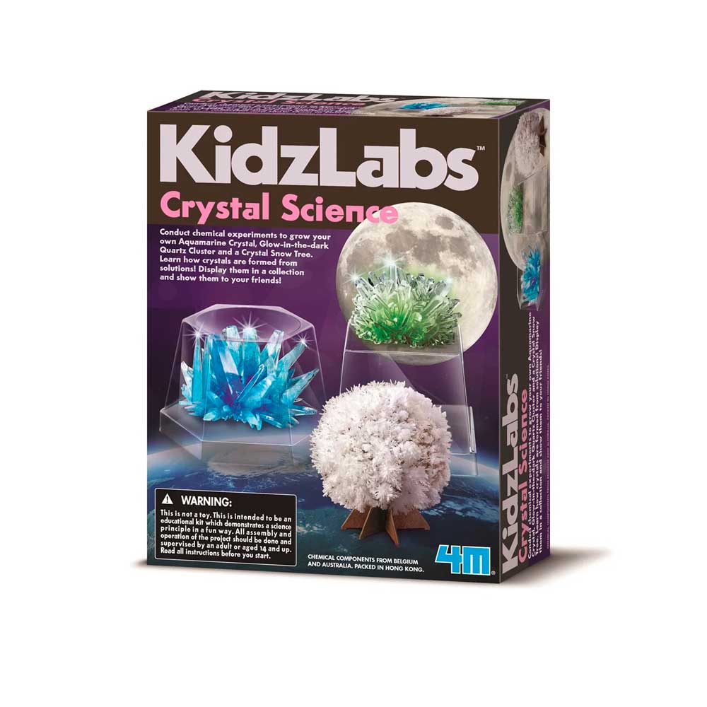 Crystal Science growing kit on white background