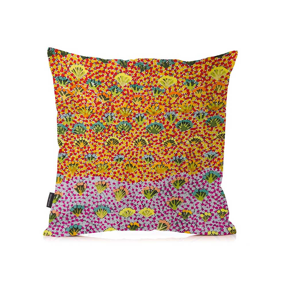 Daisy Moss artwork on cushion cover on white background for Australian Museum Shop online