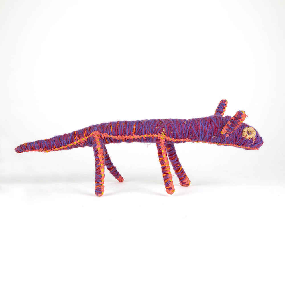 Papa Dog Sculpture by Tjanpi Weavers artist Dianne Ungukalpi Golding on white background