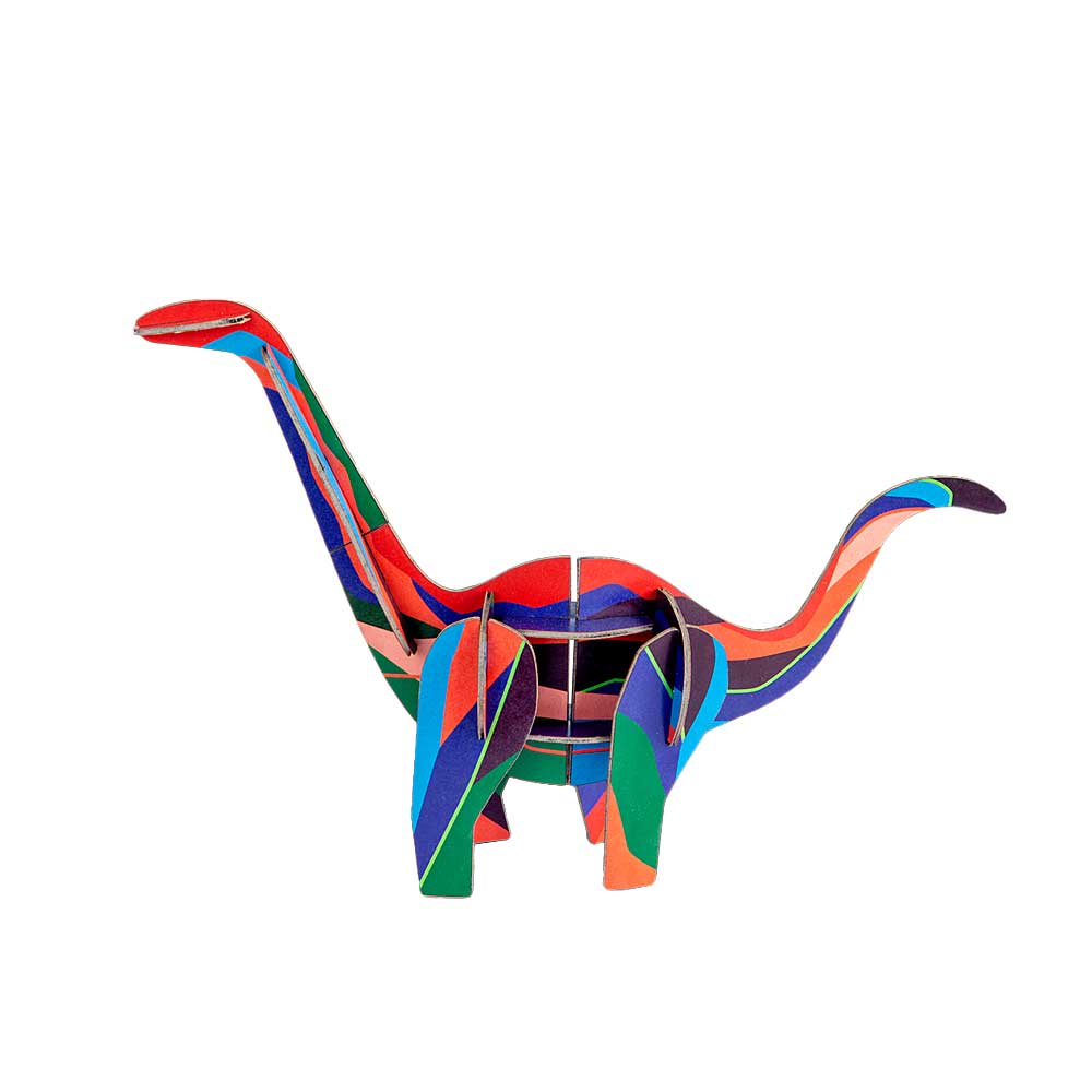 Diplodocus Studio Roof card construction kit on white background