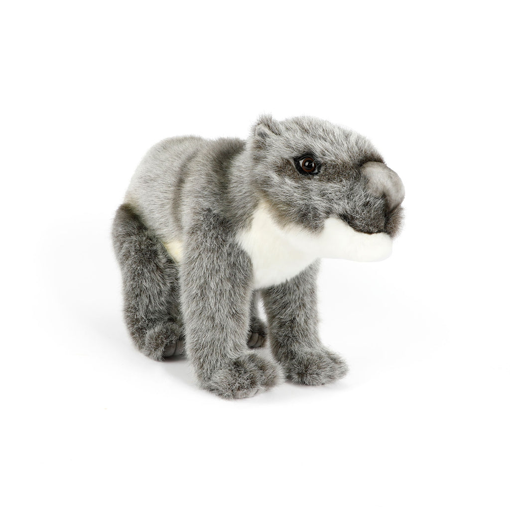 Australian megafauna soft toy Diprotodon optatum on white background
