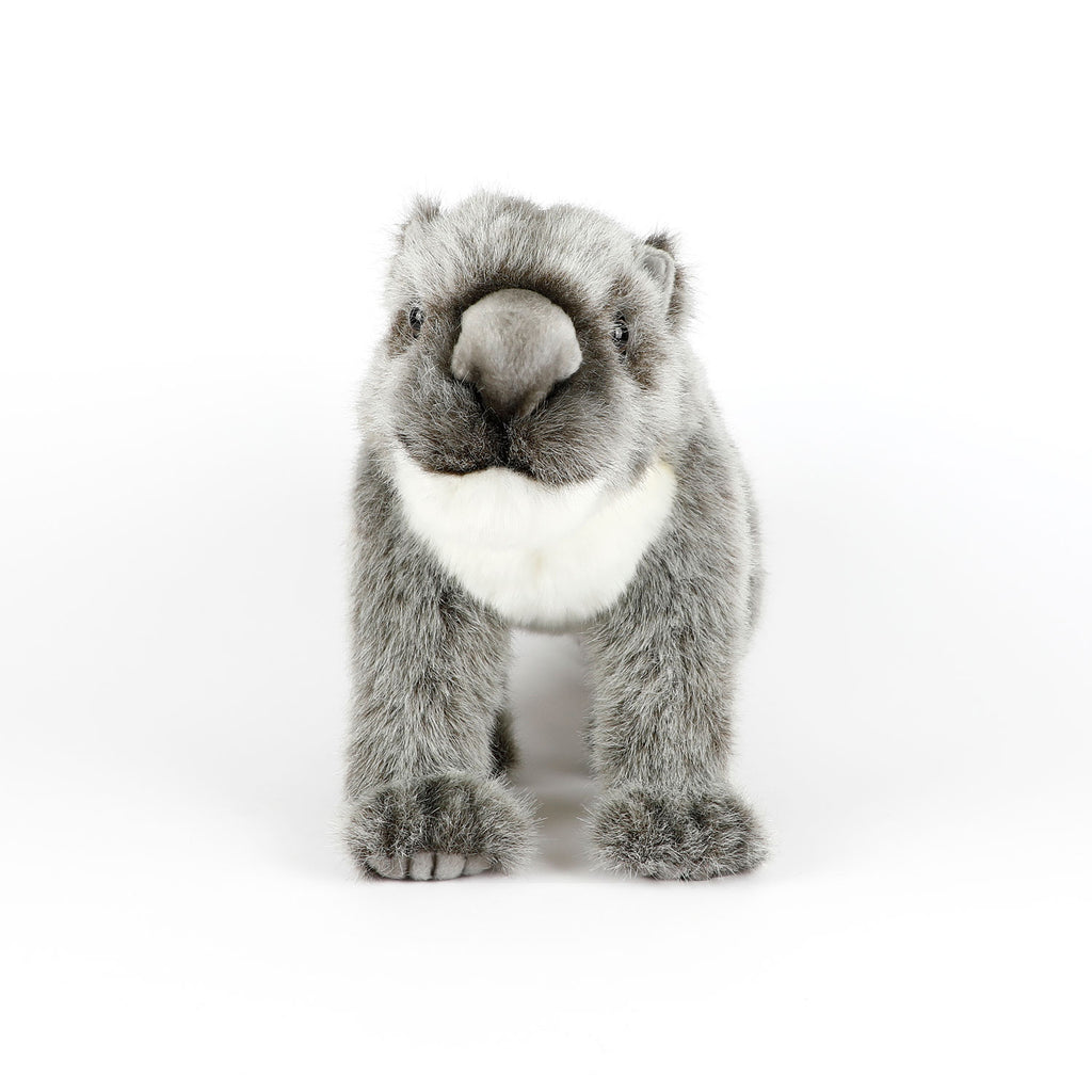 Australian megafauna soft toy Diprotodon optatum on white background