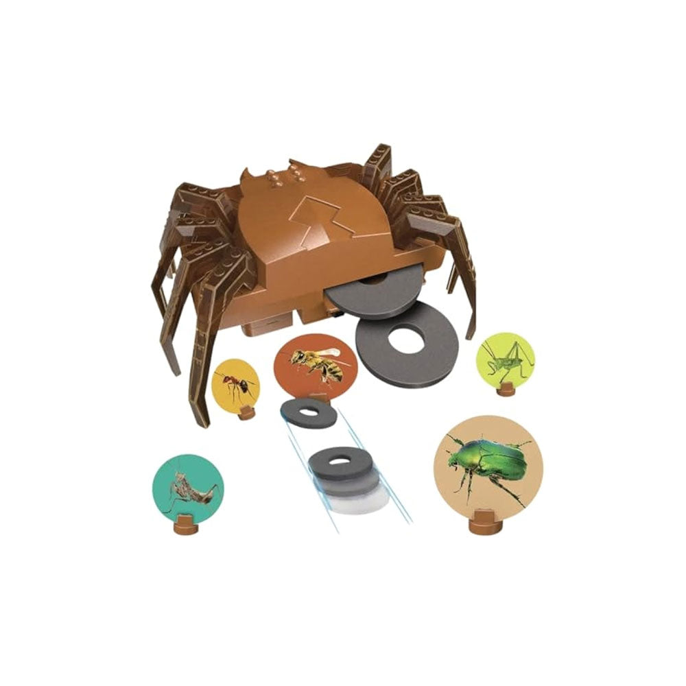 Disc Launcher Spider Bot kit elements on white background