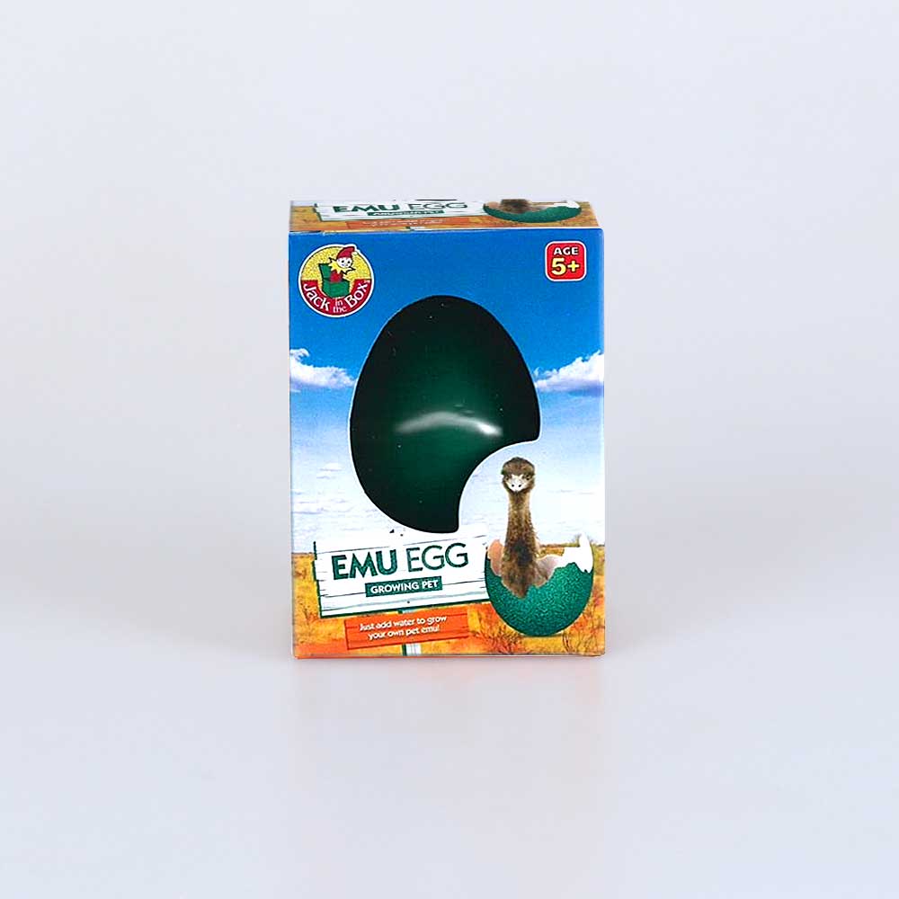 Emu egg growing pet on white background for Australian Museum Shop online