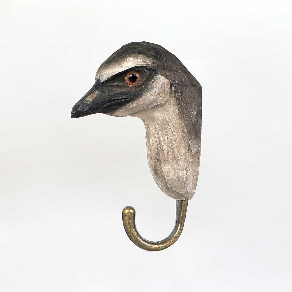 emu storage hook for wall mounting photographed on white background. Australian Museum Shop online