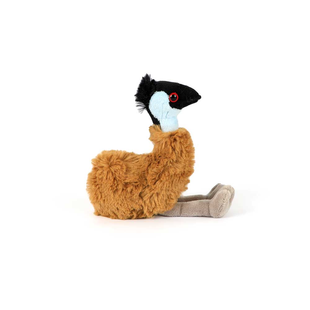 Emu pocketkins plush toy on white background