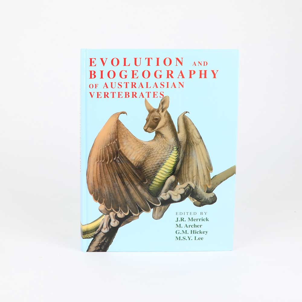 Evolution and Biogeography of Australasian Vertebrates hardcover book on white background