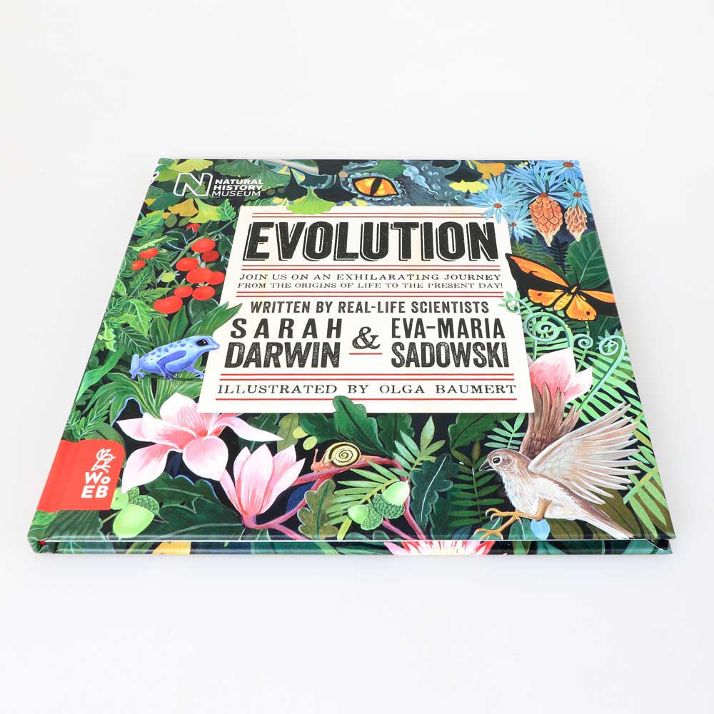 Evolution: from the origins of life to the present day book photographed on white background