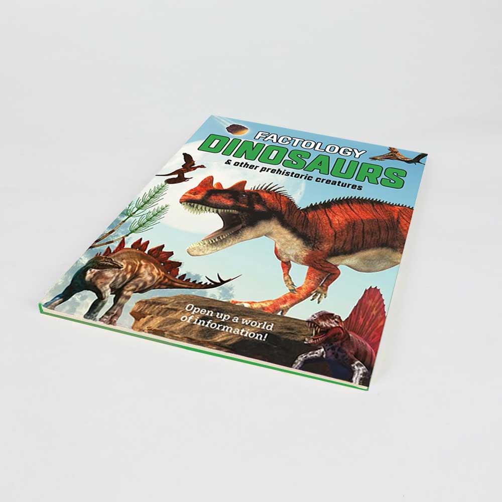 Factology Dinosaurs book on white background