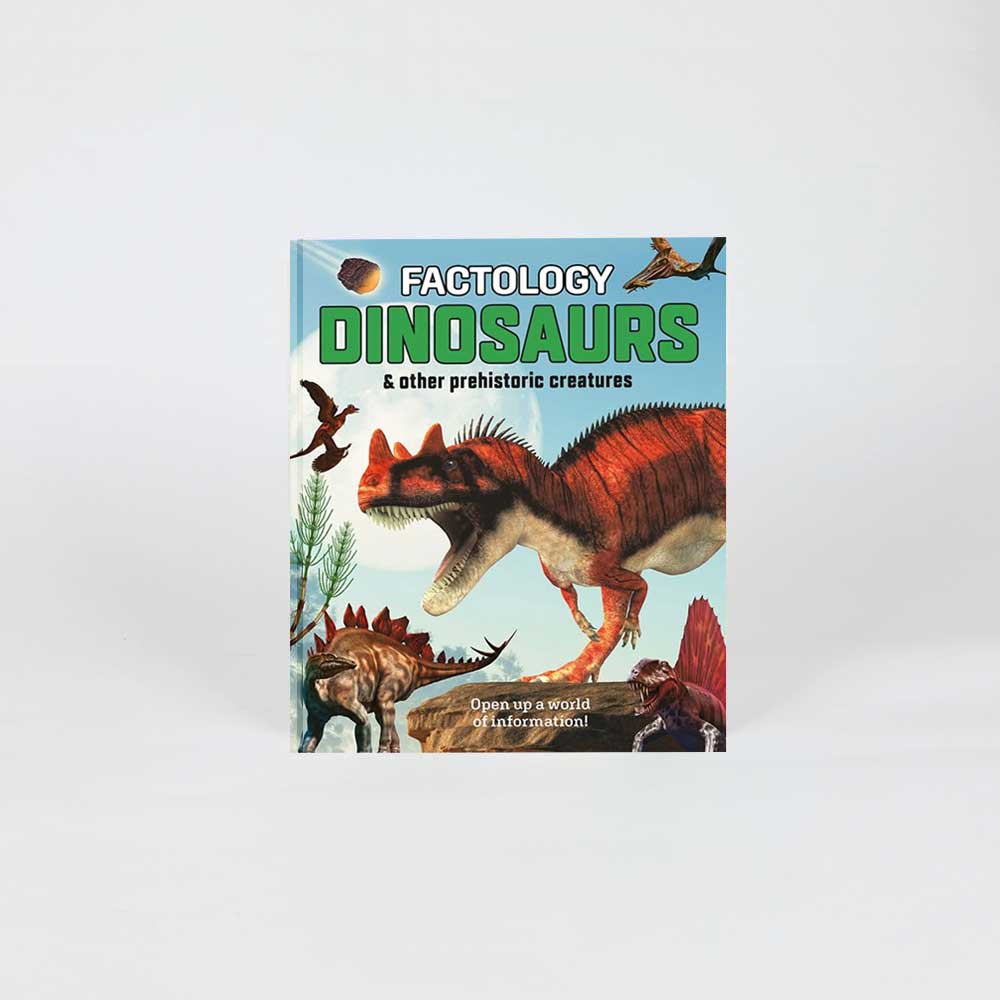 Factology Dinosaurs book on white background