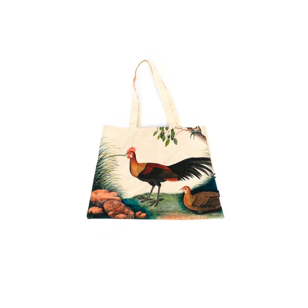 Tails from the Coasts Feathered Friends Tote on white background