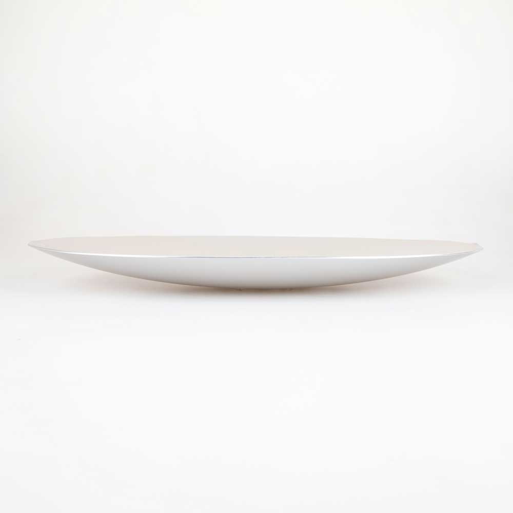 Fink silver spine platter on white background