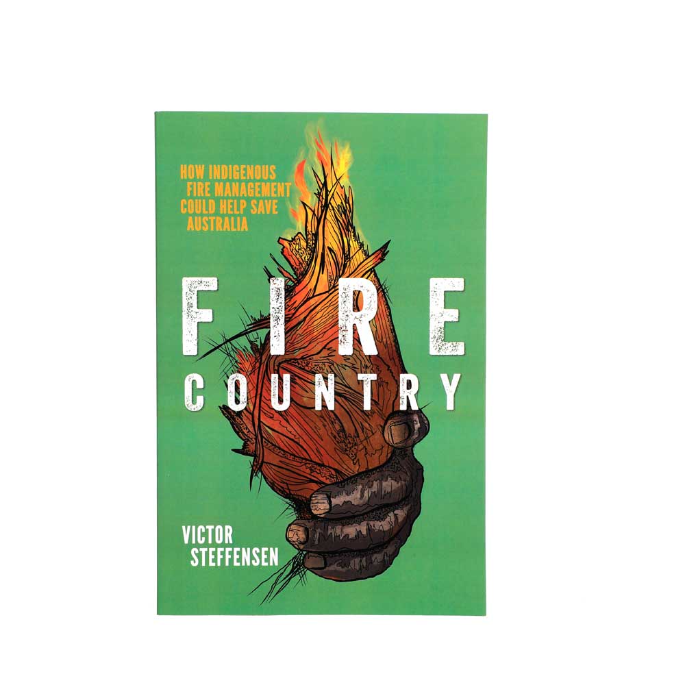 Fire Country: How indigenous fire management could help save Australia. photographed on white background for Australian Museum Shop online