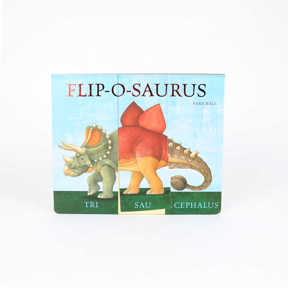 Flip-O-Saurus book on white background