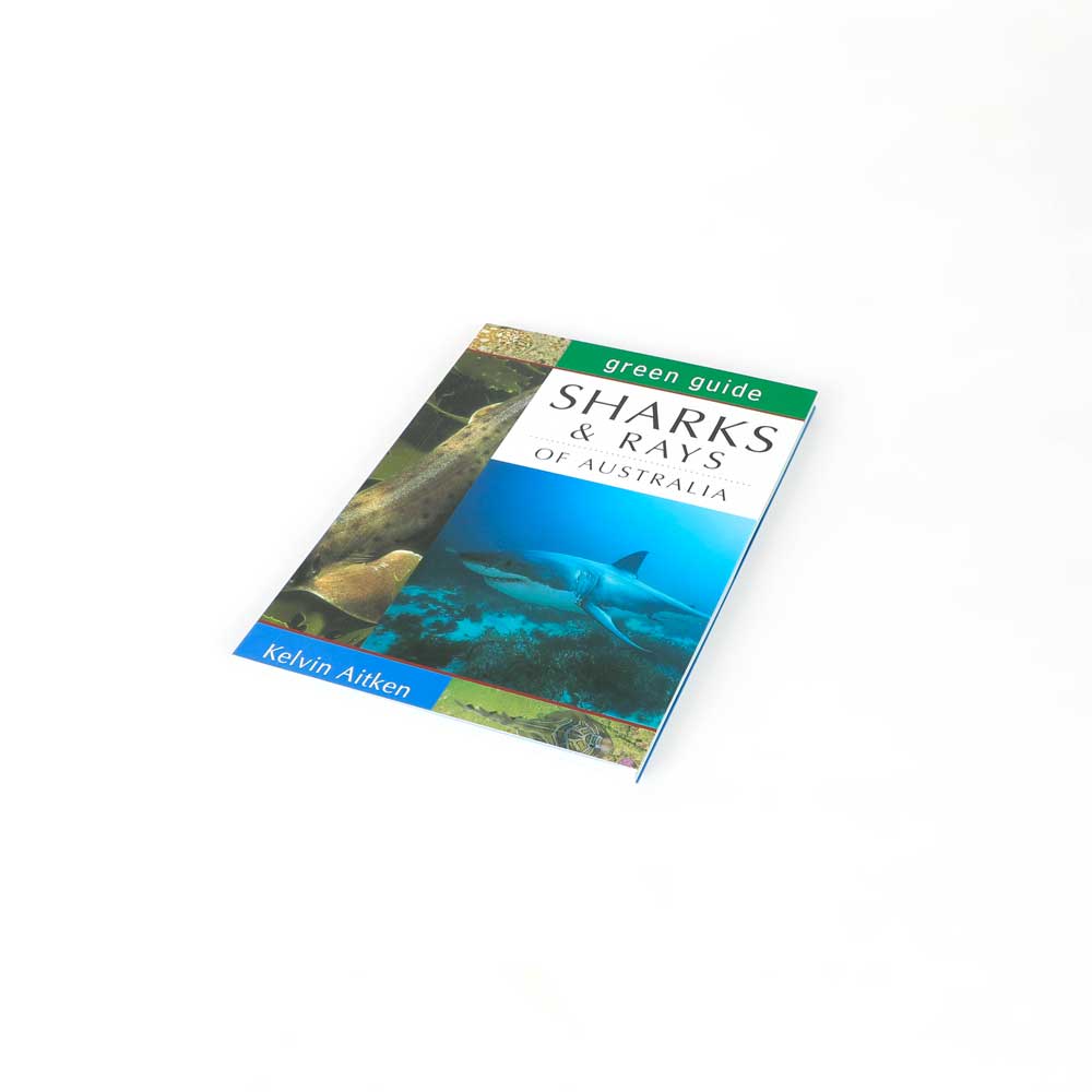 Green Guide Sharks And Rays Of Australia book on white background