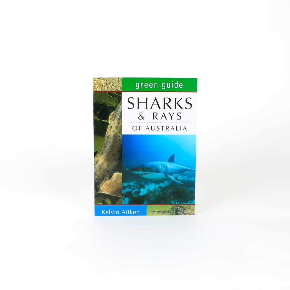 Green Guide Sharks And Rays Of Australia book on white background