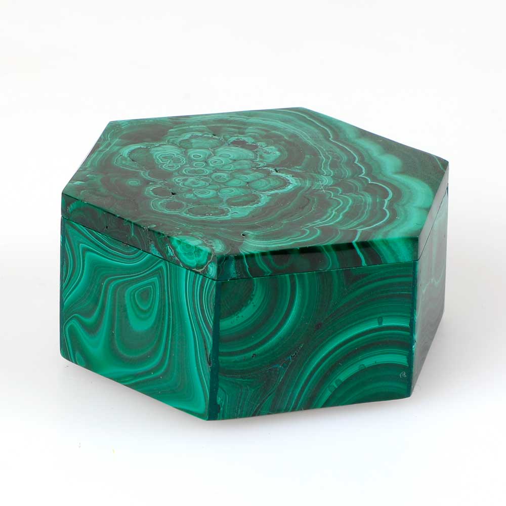 Hexagonal Malachite box Australian Museum shop online